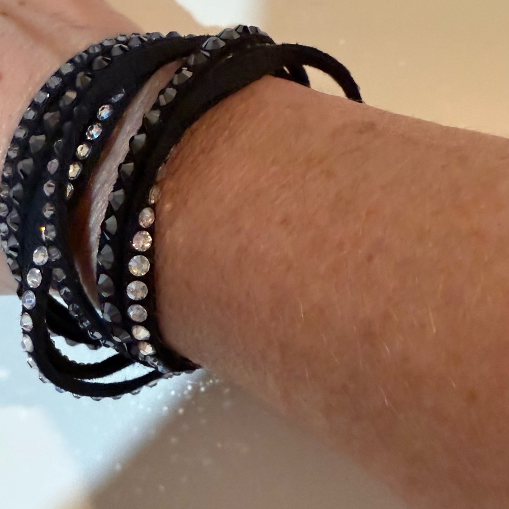 Swarovski Black and Silver Crystal Bracelet